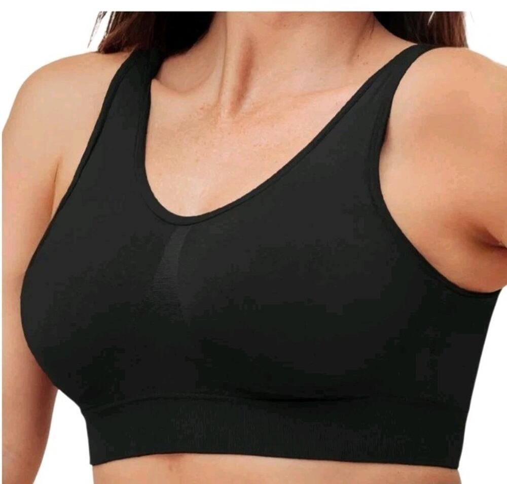 Shapermint Truekind Bralette Women Size M Black Everyday Throw On Wireless